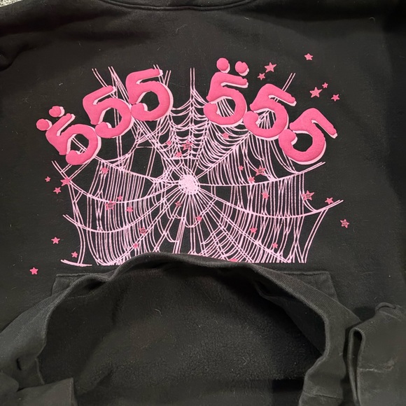 Black Hoodie with Pink Graphic - Picture 3 of 7